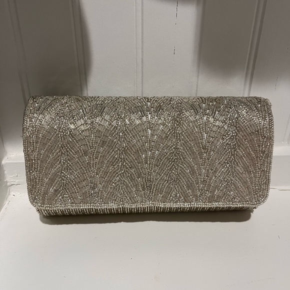 Silver Beaded Evening Bag - Picture 13 of 13